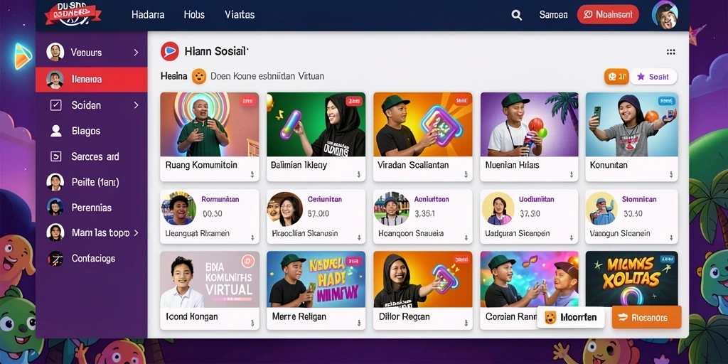 Tampilan awal yang menarik dengan karakter yang bisa dikustomisasi.